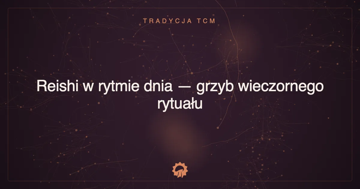Ilustracja wpisu: Reishi w rytmie dnia — grzyb wieczornego rytuału