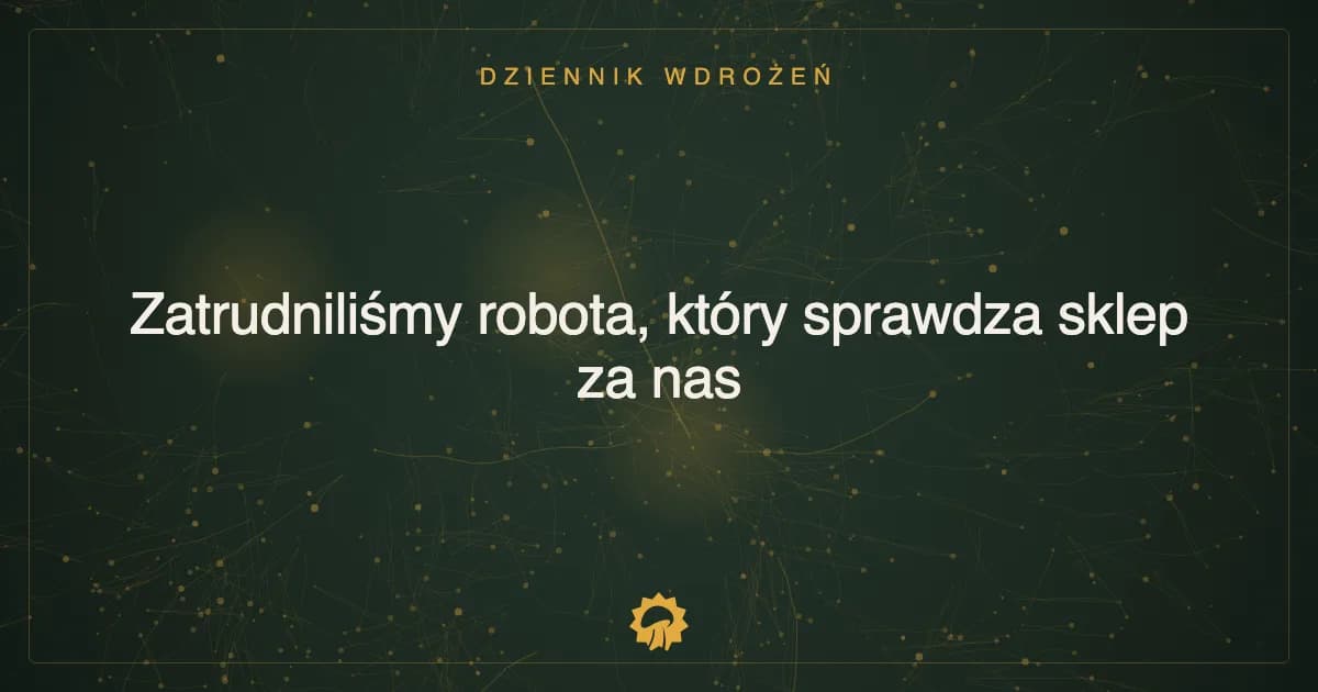 Ilustracja wpisu: Zatrudniliśmy robota, który sprawdza sklep za nas