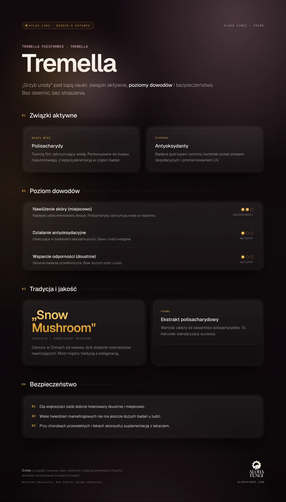 Tremella — infografika edukacyjna