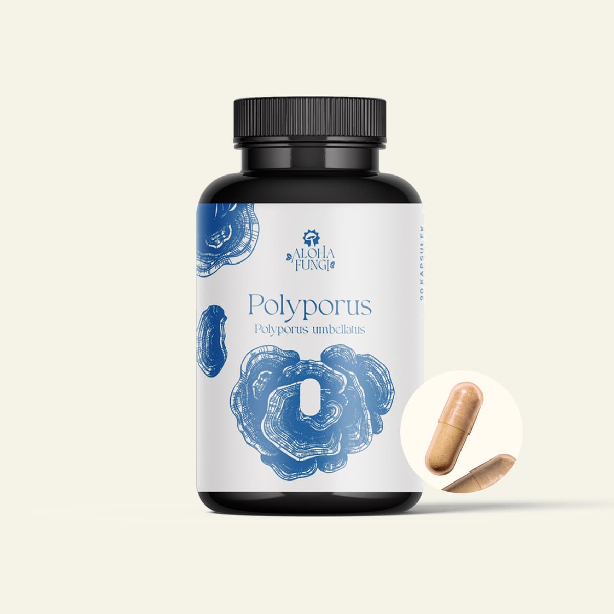 Polyporus, opakowanie produktu Aloha Fungi