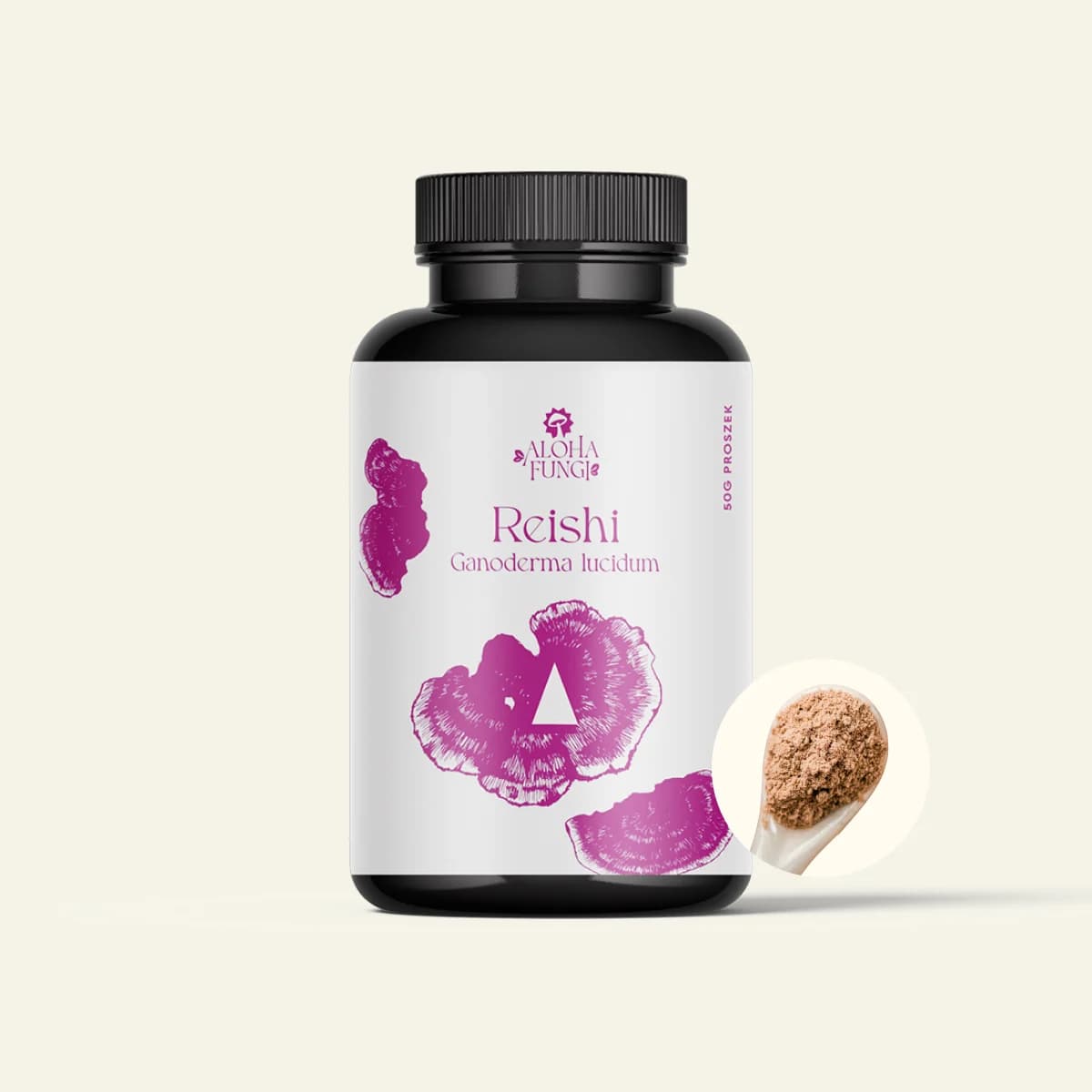 Reishi, opakowanie produktu Aloha Fungi