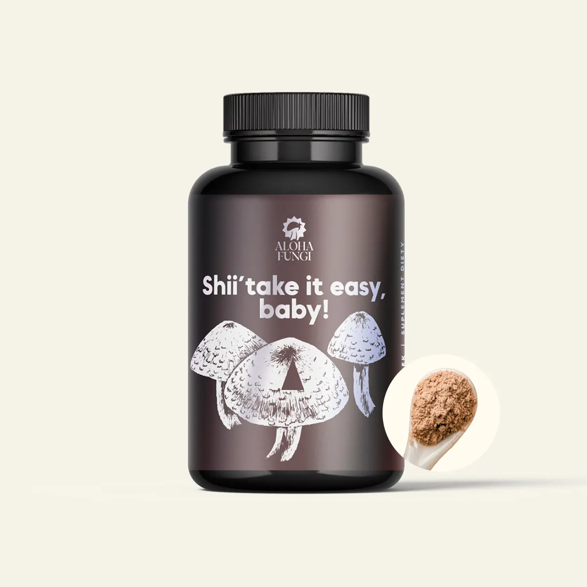 Shiitake, opakowanie produktu Aloha Fungi
